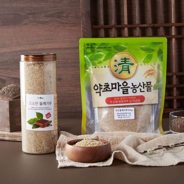 증안리약초마을 무공해 청정지역 고품격 100% 국산 햇들깨가루 2020년산 햇곡 500g 1개