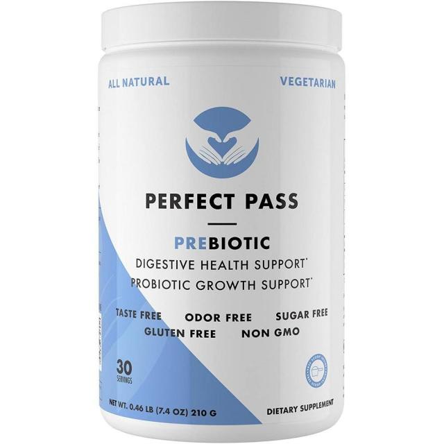 미국직구 Perfect Pass Prebiotic PHGG 부분적 가수 분해 Guar Gum 210g 파우더 100% 네츄럴 글루텐 프리 비 GMO 인증 코셔 채식주의 설탕 프리, 수량, 상세참조