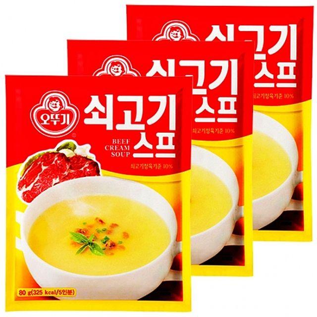 오뚜기)쇠고기 스프 80g x 20개 양질 소고기 당근 양파 식사대용 야식, 80g, 1