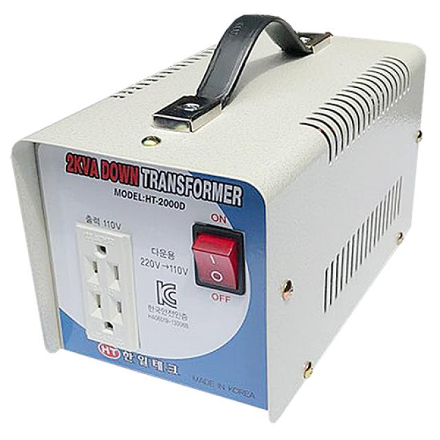 한일테크 가정용 2KVA 다운변압기 220V-110V HT-2000D, 1개