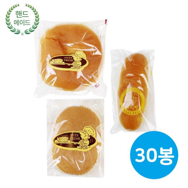 나라브래드 제과점빵 단팥빵+크림빵+카스테라, 75g, 30개