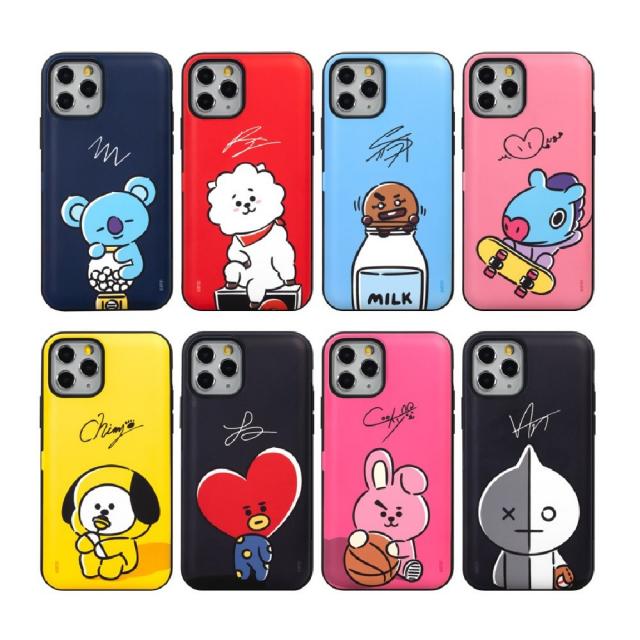 스키누 BT21 행아웃 카드 범퍼 케이스_갤럭시 S10 5G S10+ S10e S9 S8 S7 노트10+ 노트9 노트8 아이폰 11 Pro Max X XS XR 8 7+ LG G7 G6 V40 V30 V20 휴대폰 케이스