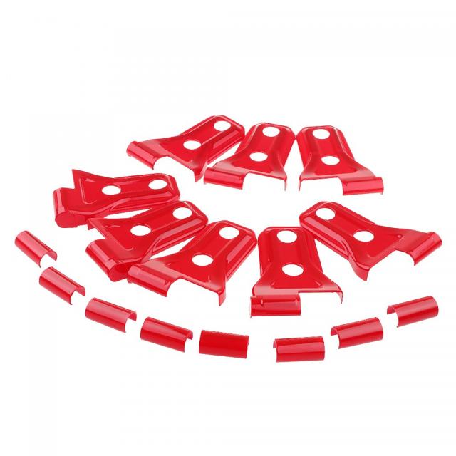 STK지프 랭글러 JL 2018 용 8 PCS / 4 도어 ABS 자동차 도어 힌지 커버 트림 레드