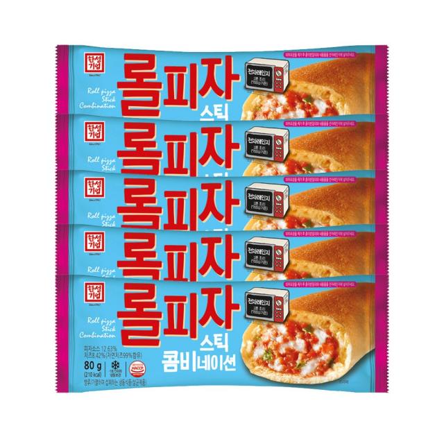 한성 롤피자스틱 콤비네이션 80g 5개봉 빵학교매점한입미니냉동, 5개입