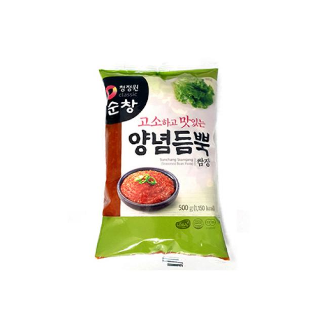 고소하고 맛있는~ 양념듬뿍!! 청정원 순창 쌈장 새콤매콤 비닐포장 리필용, 3개, 500g