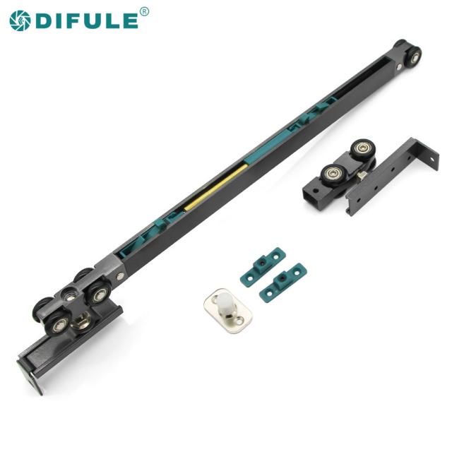 솔e스토어 정복락 나무문 댐퍼 유압 도르래 양방향 완충 궤도 소음방지 레일, 80kg 양방향 완충