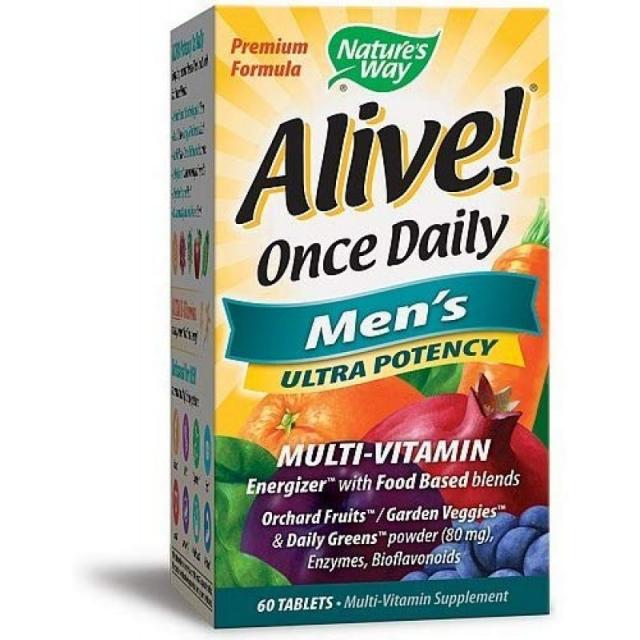 Nature 's Way Alive Once Daily Men 's Ultra Potency Tablets 60 카운트 (2 팩), 1