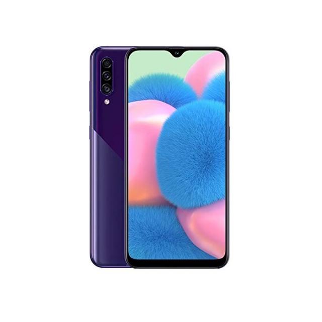 Samsung Galaxy A30S w/On-Screen Fingerprint (64GB 4GB) 6.4 Triple Camera Dual SIM GSM 언락 A307G/DS - US ＋ Global 4G LTE International Model (V, 64 GB, Violet