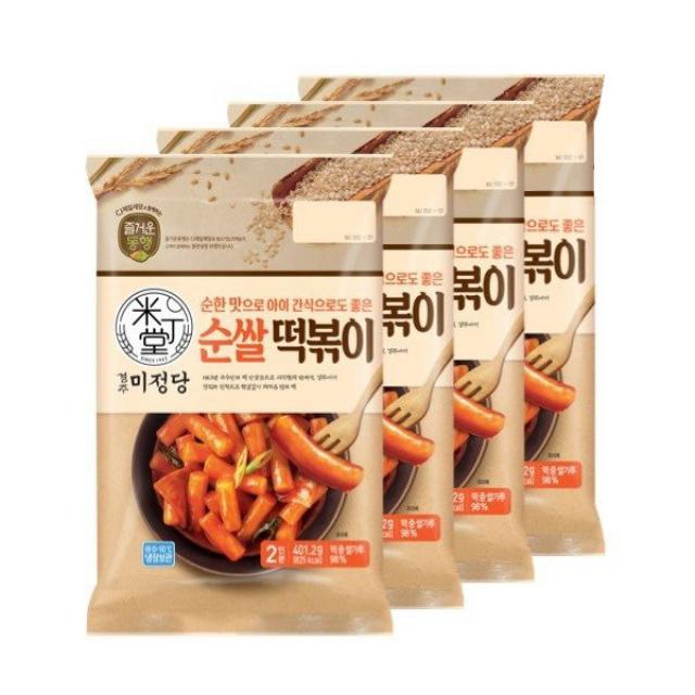 [제일제당] [CJ]즐거운동행 미정당 순쌀떡볶이 401.2GX4, 상세 설명 참조