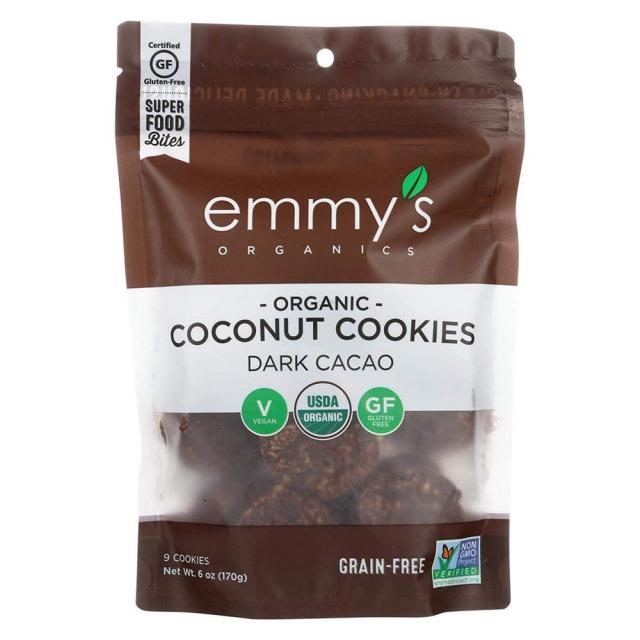 Emmy's Organics 에미 유기농 다크 카카오 마카롱 6 OZ, 상세설명참조