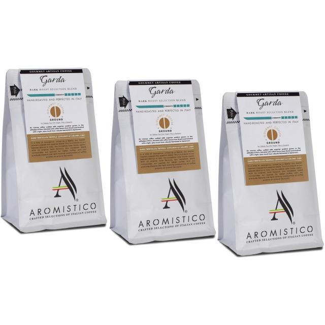 Aromistico 가르다 다크 로스트 셀렉션 블렌드 이탈리안 그라운드커피 200g 3팩