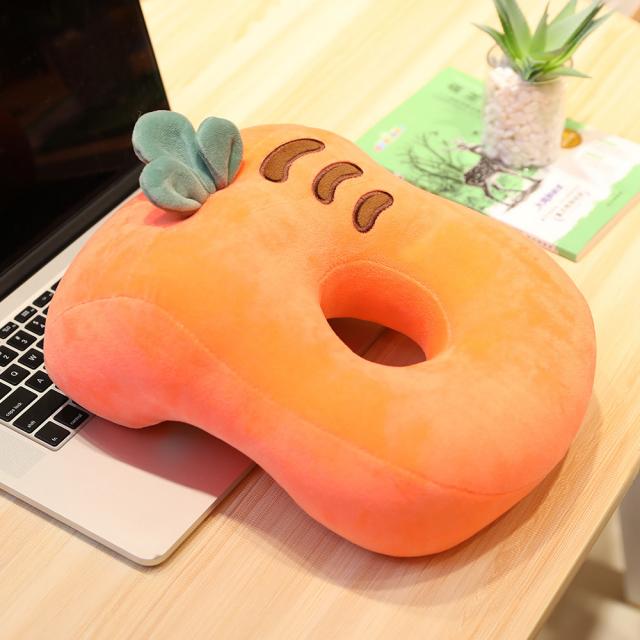 편안한베게낮잠 베개 누워 수면 베개 점심 시간 베개 사무실 책상 학생 테이블에 누워 어린이 수면 베개 유물, 3. 크기: 33x24x12cm 아이 마스크를 보내려면 컬렉션 플러스 구매, 색상 분류: 가로 당근 베개 3 개