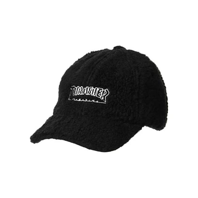 THRASHER (채찍질) [공포] [유니섹스] 로우 캡 (보아 양털) [18TH-C53 / MAG LOGO CAP] 모자 얕은 확인 멋쟁이 BLK US FR (FREE 사이즈)