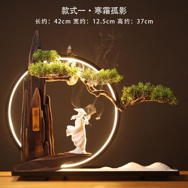 부처님 진열 장식품 모래 판 사무실 미경관 권 현관 독창적 테이블 다실 기프트 소프트 웨어, 된서리 외로운 그림자 （송향 한통 ）