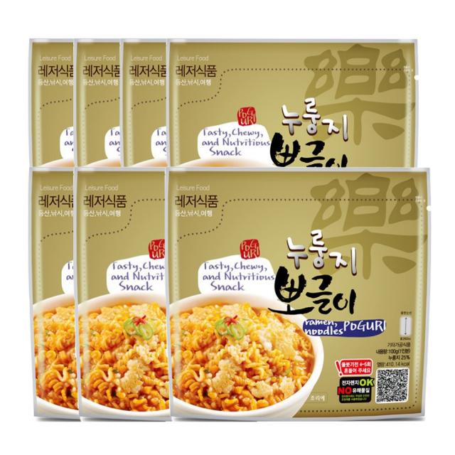 전투식량 비상식량 누룽지 뽀글이 100g X 7개세트