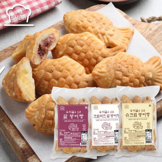 [MLC] 성수동BAKERY 우리밀 붕어빵 3종 맛별 1봉씩 총 3봉세트, 상세설명 참조, 없음