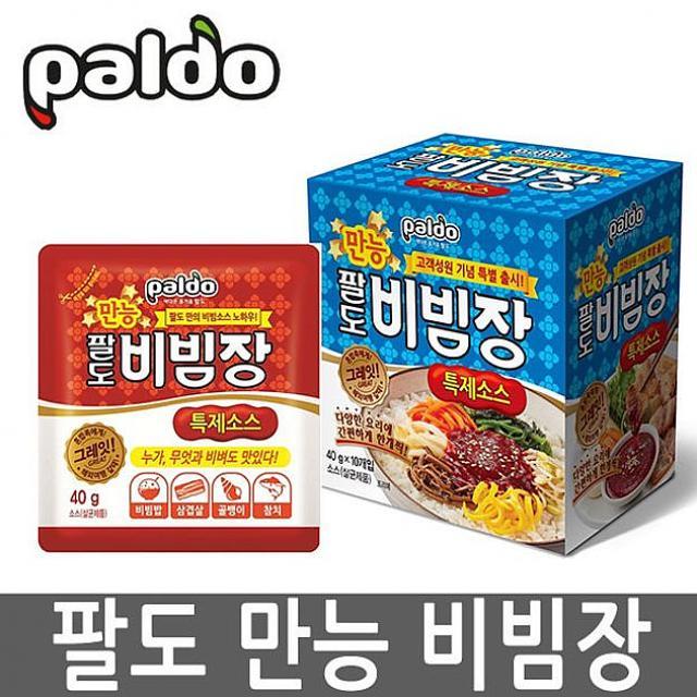 정배마트 팔도 만능 비빔장 40g 10개입 팔도비빔면 액상 소스 비빔 냉면장, 1