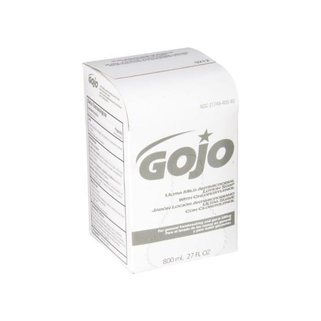 GOJO 9212-12 Ultra Mild Antimicrobial Lotion Soap with Chloroxylenol 800 mL Refill (Pack of 12), One Size, One Color