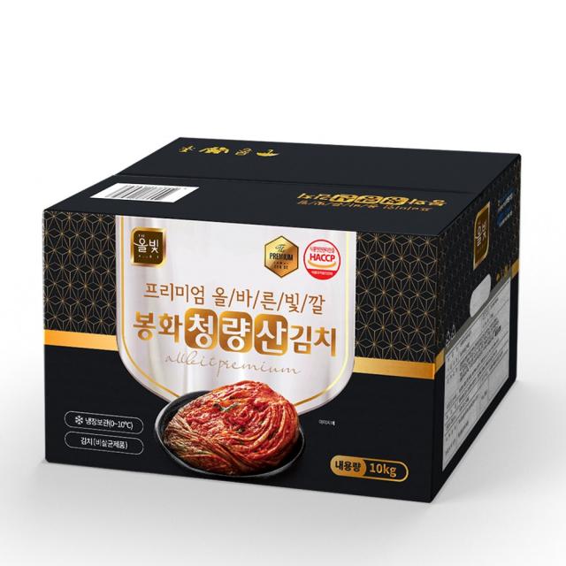 봉화 청량산 김치 배추 포기김치 (프리미엄 올바른빛깔 김치), 5kg