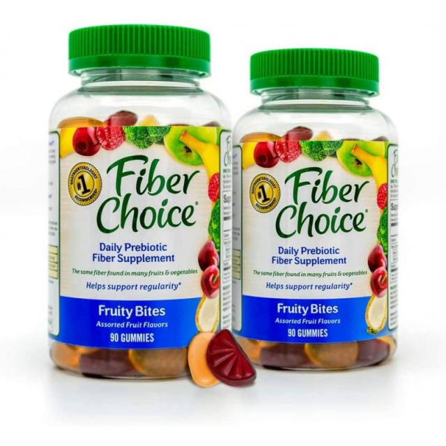 Fiber Choice Fruity Bites Prebiotic Fiber Gummies # 1 위장병 전문의 권장 ⱡ 규칙 성 지원 * Prebiotic Fiber 지원 면역, 단일옵션