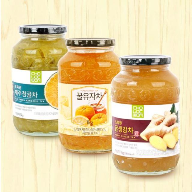 오너클랜 [자연을마시다] 꿀유자차/청귤차/생강차 각1kg(총3병), 1