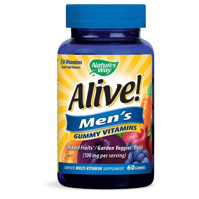 Nature's Way Alive! Men's Gummy Multi-Vitamin 60 Count 얼라이브 남성종합비타민 60카운트, 1set, 1set