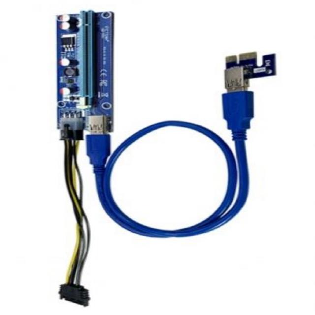 라이저카드 USB3.0PCIE X16 비트코인 이더리움 채굴기, 단일상품