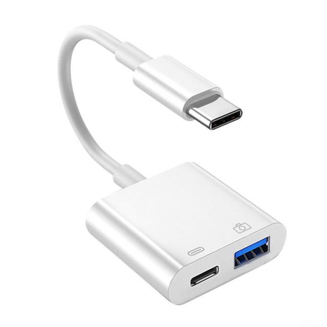 DFMEI type-c Rotation USB 3.0포트 터릿 조인트 적용 OTG 마우스 키보드 U디스크 PD 급속충전 케이블 2일치하다, 색깔2