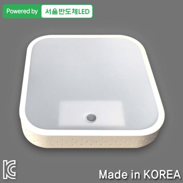 조명다움 국내산 LED직부등 센서등 삼성LED칩 현관등 베란다등 엣지등 센스조명 직부조명, B15 LED마름모센서등13W 화이트