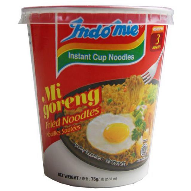 Indomie CUP NOODLES Fried Noodles 100%HALAL Mi Goreng 75g (2.6oz) Pack of 12 Indomie CUP NOODLES 볶음, 1