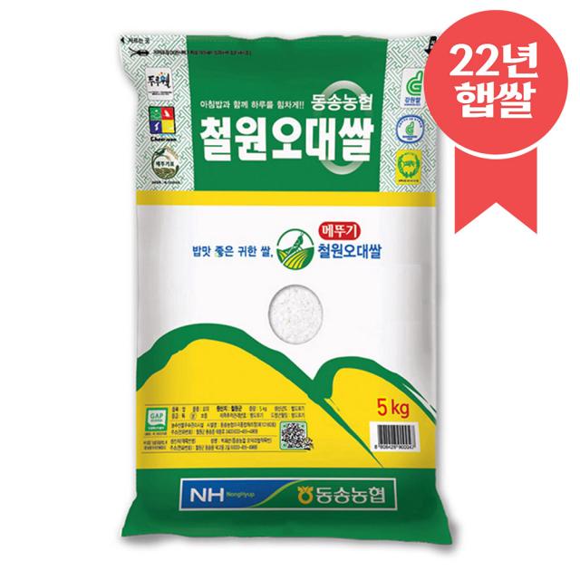 동송농협 철원오대쌀 5kg 2022년산 햅쌀, 1개, 5kg