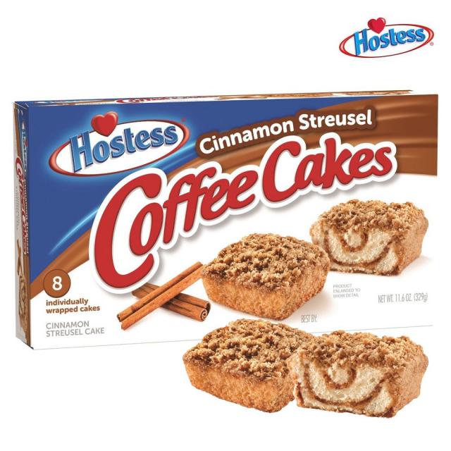 호스티스 시나몬 슈트로이젤 커피 케이크 8개입 329g, Cinnamon-Streusel-Coffee-Cake-8ct-11.6oz