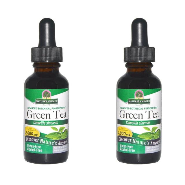 Natures Answer 네이쳐스 앤서 그린티 알코올 프리2000mg Green Tea Alcohol-Free 2000 mg, 30ml, 2개