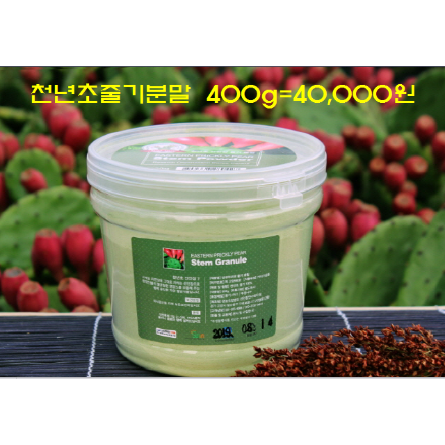 천년초협동조합.com 천년초줄기분말(400g) 엄선한 원료에 과학적인 공정으로 생산된제품.