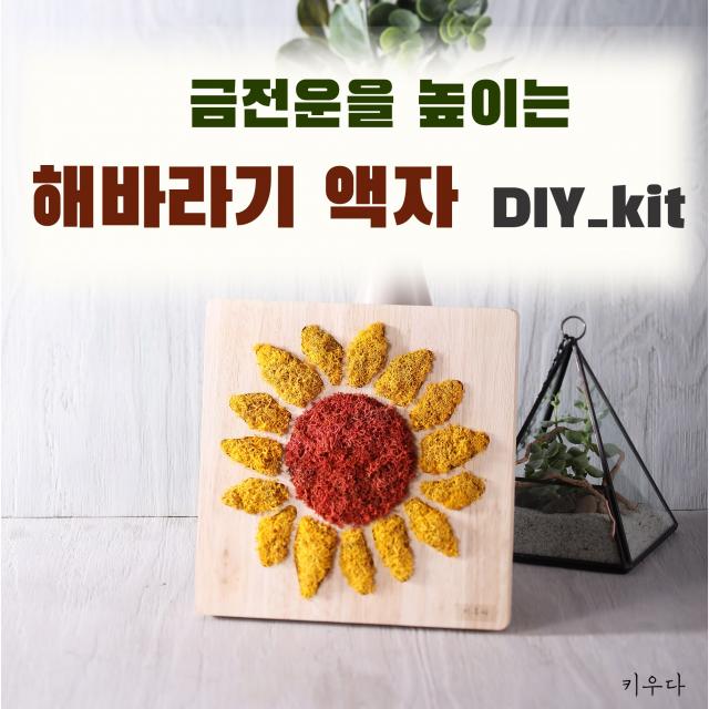 [키우다] 금전운을 높여주는 해바라기 액자 만들기 DIY 스칸디아모스 키트