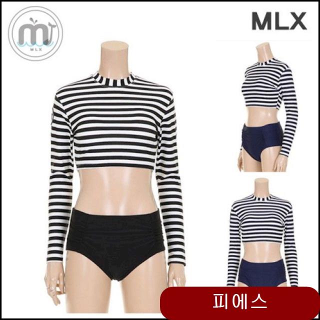 MLX 여자 비치 웨어룩 래쉬가드+팬티 래쉬가드 세트 수영복-DM 136 rlfy 네이비L