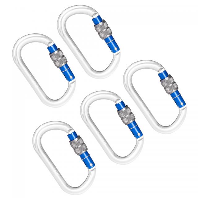 Royalways 암벽 등반 Carabiner 내림차순 등반 안전 장비 중부 하용 스크류 게이트 록킹 Carabiner