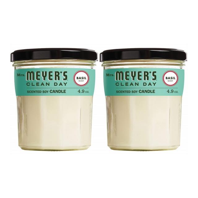 미세스 메이어스 클린데이 Mrs. Meyers Clean Day Soy Candle Basil 캔들 바질 4.9oz(138g) 2팩