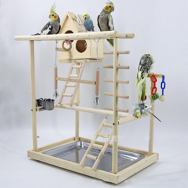 앵무새놀이터 장난감 사랑앵무키우기 앵무새산책 코뉴어 잉꼬 용품 앵무새횟대 훈련, B