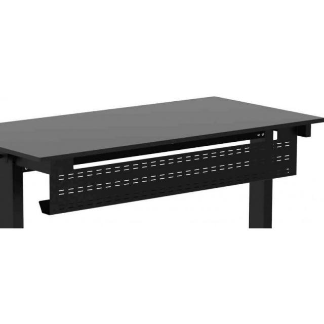 미국배송 스탠드업 데스크 스토어 데스크 케이블 관리 트레이 블랙 수평 컴퓨터 코드 레이스웨이 및 겸양, 단일옵션, 1