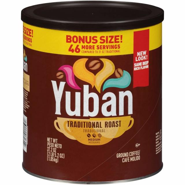 Yuban 유반 트래디셔널 로스트 고소한원두 항산화커피 모카포트 원두가루 37.2oz(1.05kg), 1.05kg