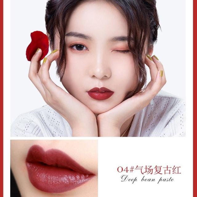 HuaBang 닷새 만에 도착하다 고가 자동 립 펜 라인 펜 방수 내구성 비 페이딩 비 스테인드 컵 콩 페이스트 일반 얼굴 학생 립스틱 펜세련되고 단순하며 방수 닷새 만에 도착하다, 04 # 레트로 레드 구매 두세 무료