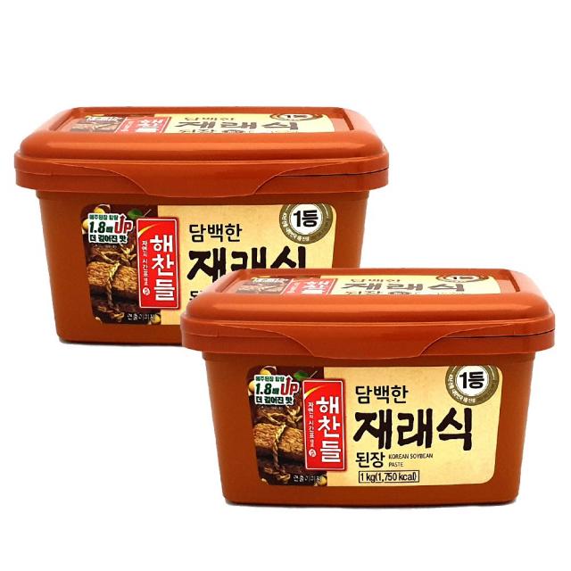 1+1 CJ해찬들 담백한 재래식된장1kg 찌개 국물내기 누린내제거