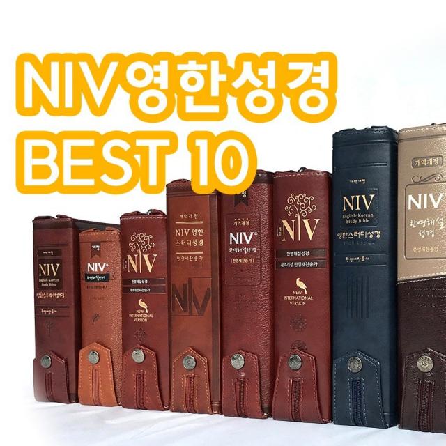 NIV 영어 영한 성경 한영 ESV 성경책 합본 지퍼 가죽 큰글씨 큰글자 큰글 중 대, 3.NIV한영해설성경-특소/블루은색