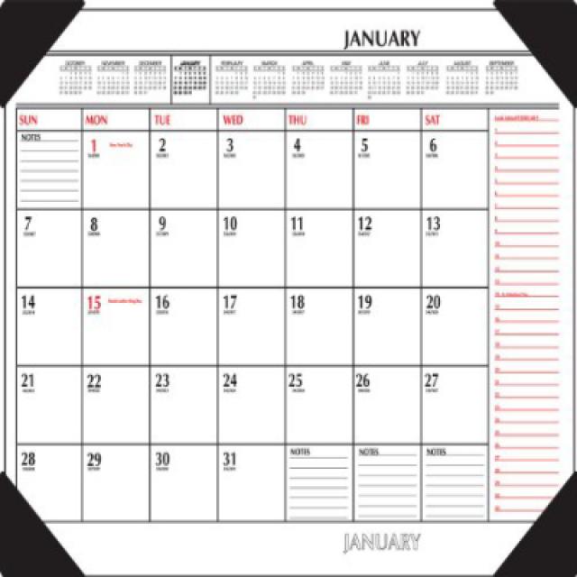 At A Glance Sk117000 Two Color Monthly Desk Pad Calendar 22 X 17 2016 At A Glance Sk117000 2 색 월별 Nullset