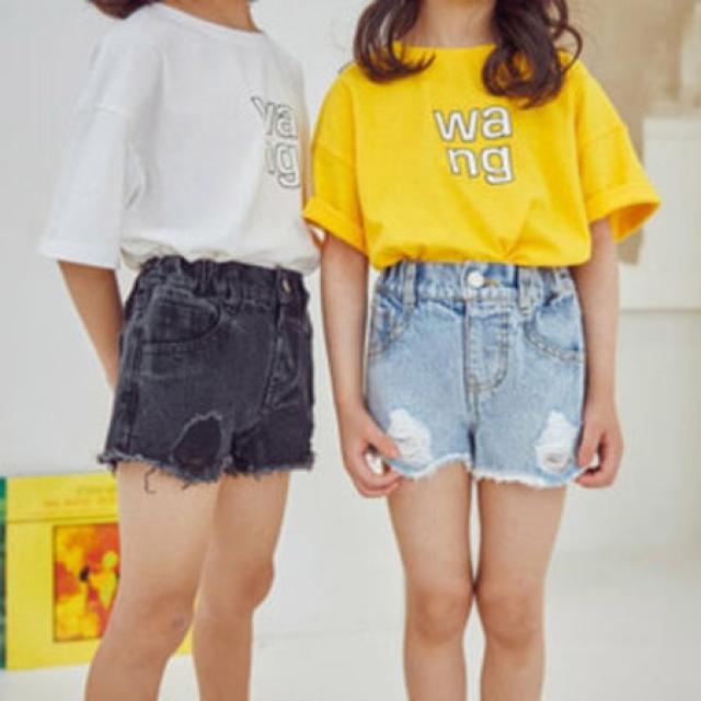 [멸치쇼핑]유아 아동 여름 4부 5부 데님 데미지 숏 반바지 2컬러