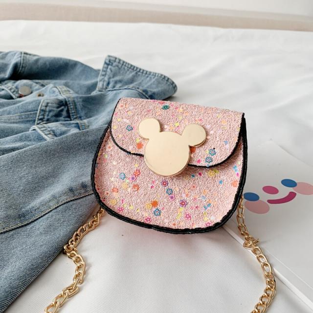 디즈니 여아 왕 홍 가방 봄 키 즈 백 미니 백 크로스 백 소녀 패션 서구 적 인 공주 아기 가방 아기 핑크 미니 장식 백 을 좋아한다