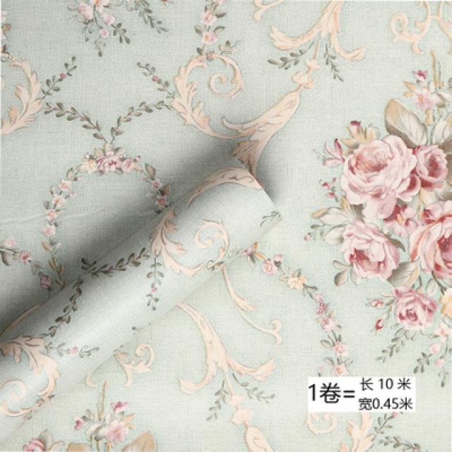 스티커 대학생 기숙사 벽 형 벽지 침실 침대 침대헤드 그림 종이학생 책상수납장 새롭게수선 부착, T05-유럽식 로즈 그린, C01-특대형