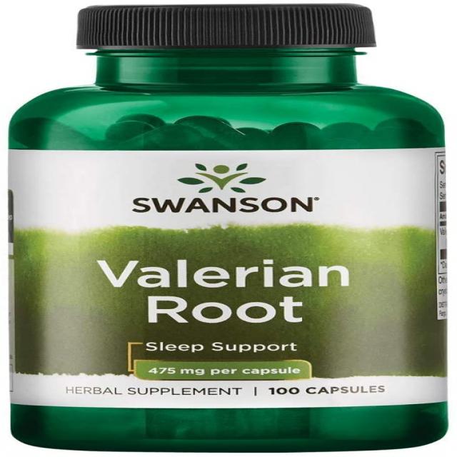 Swanson 스완슨 Valerian Root 발레리안 바레리안 루트 추출물 475 mg 100 캡슐 1 병, 91, 1병