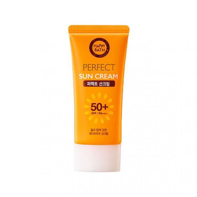 JB마트 해피바스 퍼펙트 선크림 80g UV SPF50+ PA+++ 선블록 선로션